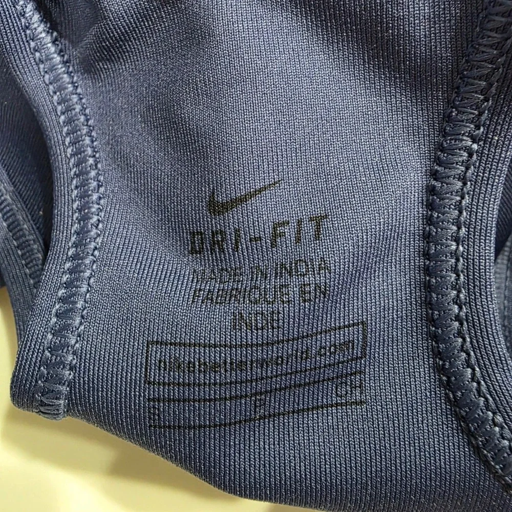 Nike‎ Dri-FIT Womens Sports Bra Small Blue Purple Racerback Swoosh Logo Gym Yoga